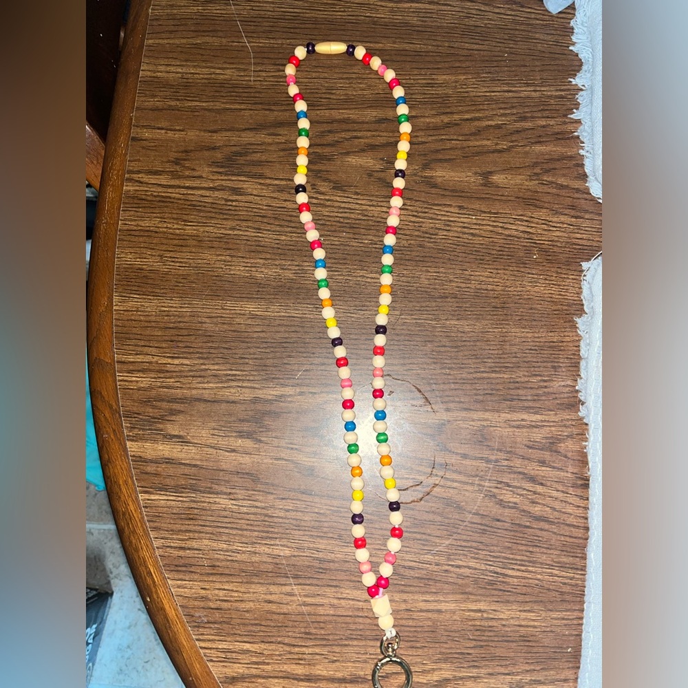 Multicolored Beaded Lanyard